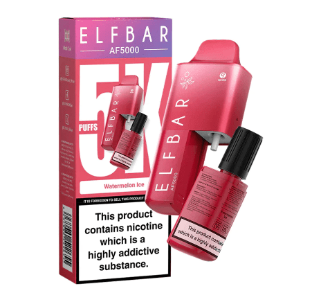 Elf Bar AF5000 Disposable Vape - Watermelon Ice (5000 puffs) The Vape Life Elf Bar AF5000 Disposable Vape - Watermelon Ice (5000 puffs) The Vape Life