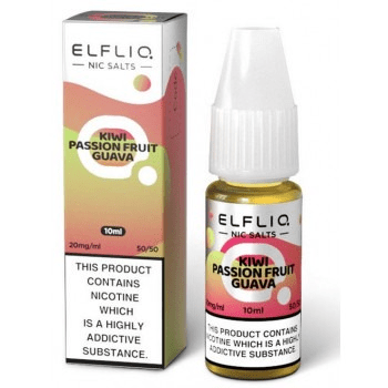 ElfLiq Nic Salt 10ml - Kiwi Passion Fruit Guava Elf bar e-liquid The Vape Life ElfLiq Nic Salt 10ml - Kiwi Passion Fruit Guava Elf bar e-liquid The Vape Life