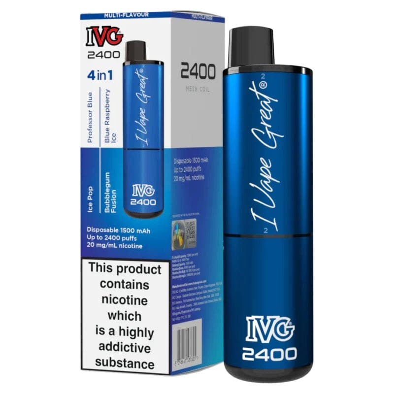 IVG 2400 Puff Disposable Vape - Blue Edition The Vape Life IVG 2400 Puff Disposable Vape - Blue Edition The Vape Life