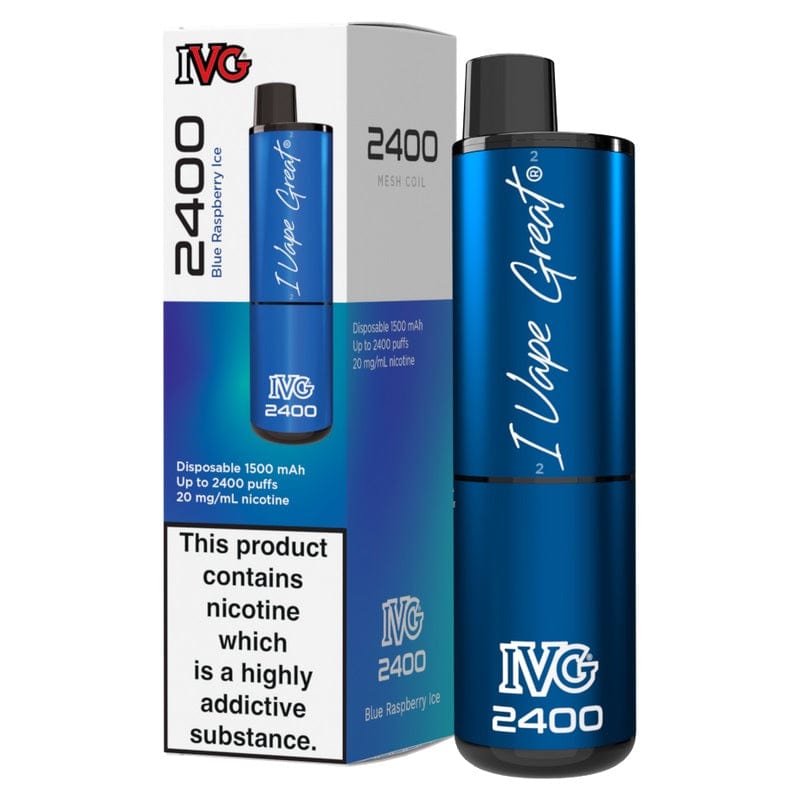 IVG 2400 Puff Disposable Vape - Blue Raspberry Ice The Vape Life IVG 2400 Puff Disposable Vape - Blue Raspberry Ice The Vape Life