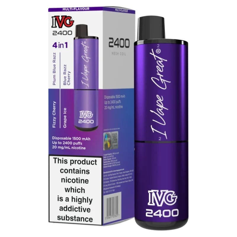 IVG 2400 Puff Disposable Vape - Purple Edition The Vape Life IVG 2400 Puff Disposable Vape - Purple Edition The Vape Life