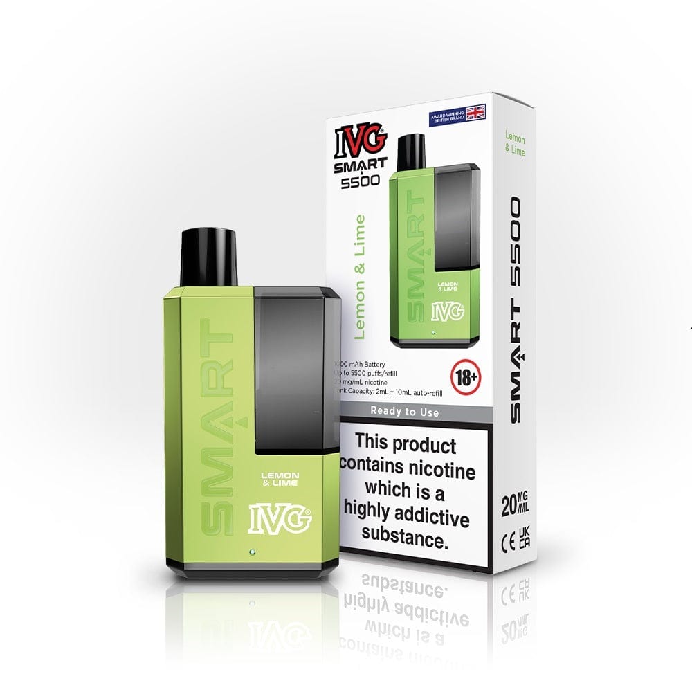 IVG Smart 5500 Puff Disposable Vape - Lemon And Lime The Vape Life IVG Smart 5500 Puff Disposable Vape - Lemon And Lime The Vape Life