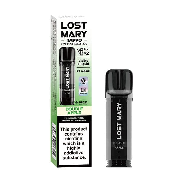 Lost Mary Tappo Prefilled Pod - Double Apple The Vape Life Lost Mary Tappo Prefilled Pod - Double Apple The Vape Life