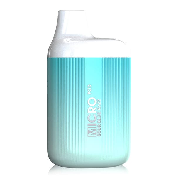 Micro Pod Zero Nicotine Disposable - Sour Blue Razz The Vape Life Micro Pod Zero Nicotine Disposable - Sour Blue Razz The Vape Life