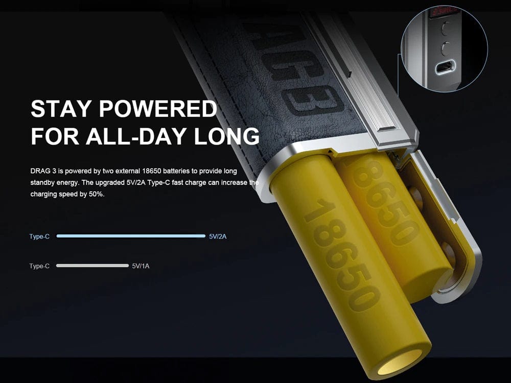 batteries for voopoo drag 3 Voopoo Drag 3 TPP X 177W Box Mod – The Vape Life