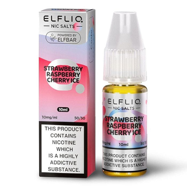 Elf Bar ElfLiq Nic Salt 10ml - Strawberry Raspberry Cherry Ice Elf bar e-liquid