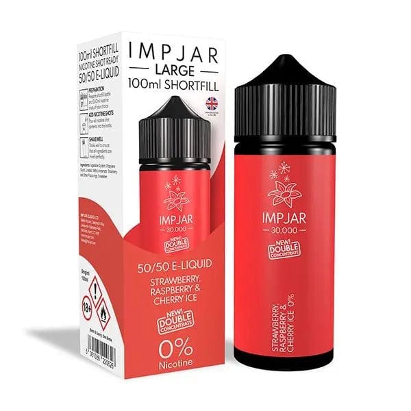 IMP JAR Imp Jar 100ml -  STRAWBERRY RASPBERRY & CHERRY ICE 50/50 Shortfill