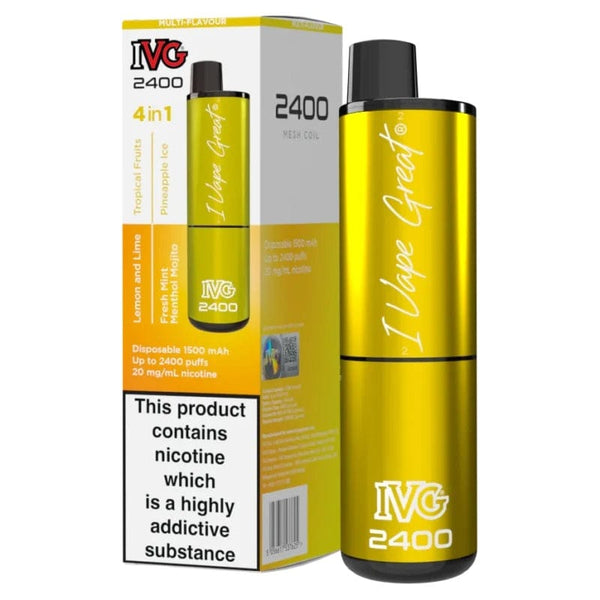 IVG 2400 Puff Disposable Vape - Yellow Edition The Vape Life IVG 2400 Puff Disposable Vape - Yellow Edition The Vape Life