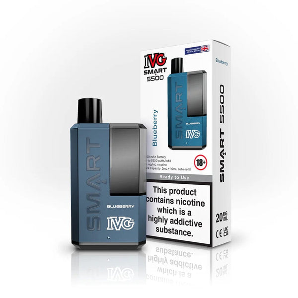 IVG Smart 5500 Puff Disposable Vape - Blueberry The Vape Life IVG Smart 5500 Puff Disposable Vape - Blueberry The Vape Life