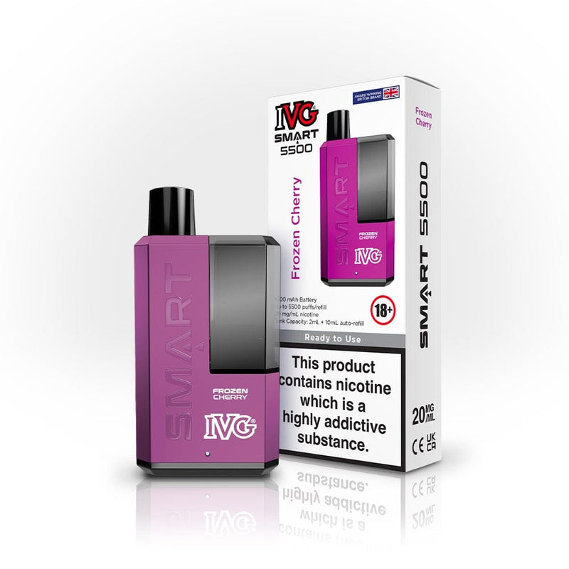IVG Smart 5500 Puff Disposable Vape - Frozen Cherry The Vape Life IVG Smart 5500 Puff Disposable Vape - Frozen Cherry The Vape Life