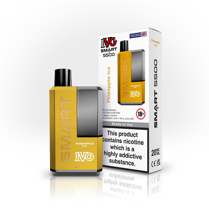IVG Smart 5500 Puff Disposable Vape - Pineapple Ice The Vape Life IVG Smart 5500 Puff Disposable Vape - Pineapple Ice The Vape Life