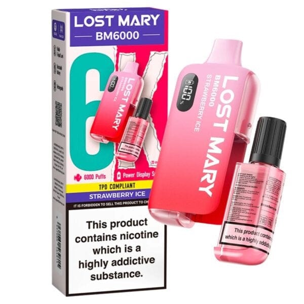 Lost Mary Lost Mary BM6000 Disposable Vape - Strawberry Ice