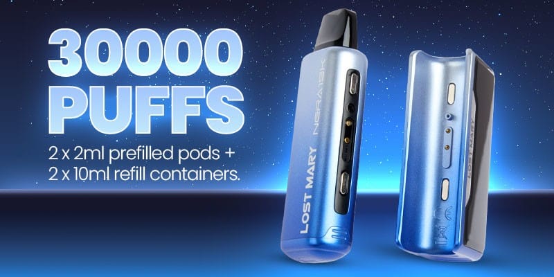 Lost Mary Nera 30K Pod Kit - Cherry Ice 20mg The Vape Life Lost Mary Nera 30K Pod Kit - Cherry Ice 20mg The Vape Life