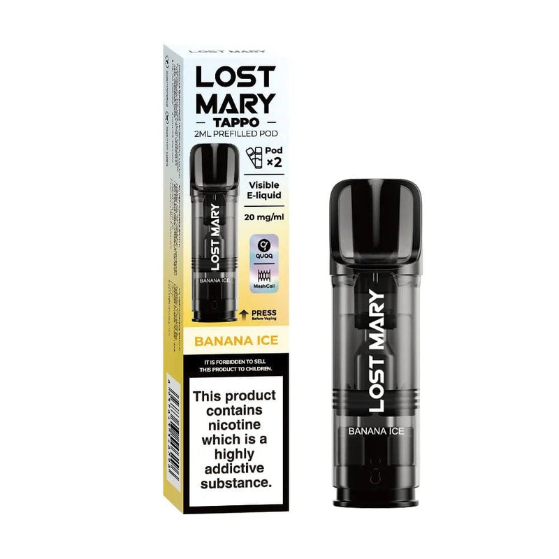 Lost Mary Tappo Prefilled Pod - Banana Ice The Vape Life Lost Mary Tappo Prefilled Pod - Banana Ice The Vape Life