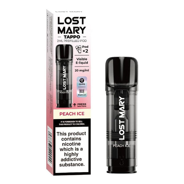 Lost Mary Tappo Prefilled Pod - Peach Ice The Vape Life Lost Mary Tappo Prefilled Pod - Peach Ice The Vape Life