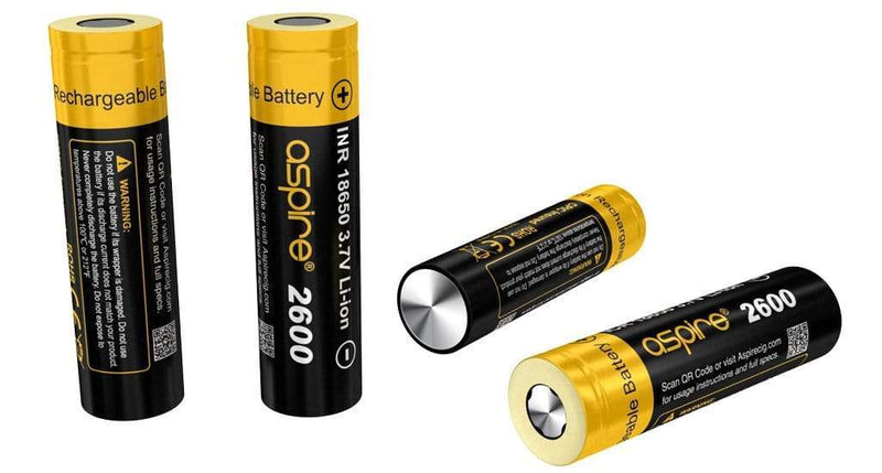Aspire 18650 2600mAh Battery for Vape The Vape Life Aspire 18650 2600mAh Battery for Vape The Vape Life