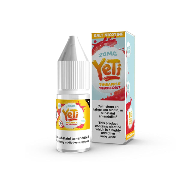 Yeti 10ml Salt Nicotine E-Liquid - Pineapple Grapefruit The Vape Life Yeti 10ml Salt Nicotine E-Liquid - Pineapple Grapefruit The Vape Life