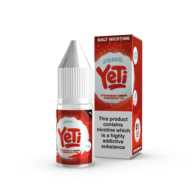 Yeti 20mg Yeti 10ml Salt Nicotine E-Liquid - Strawberry Raspberry Cherry Ice