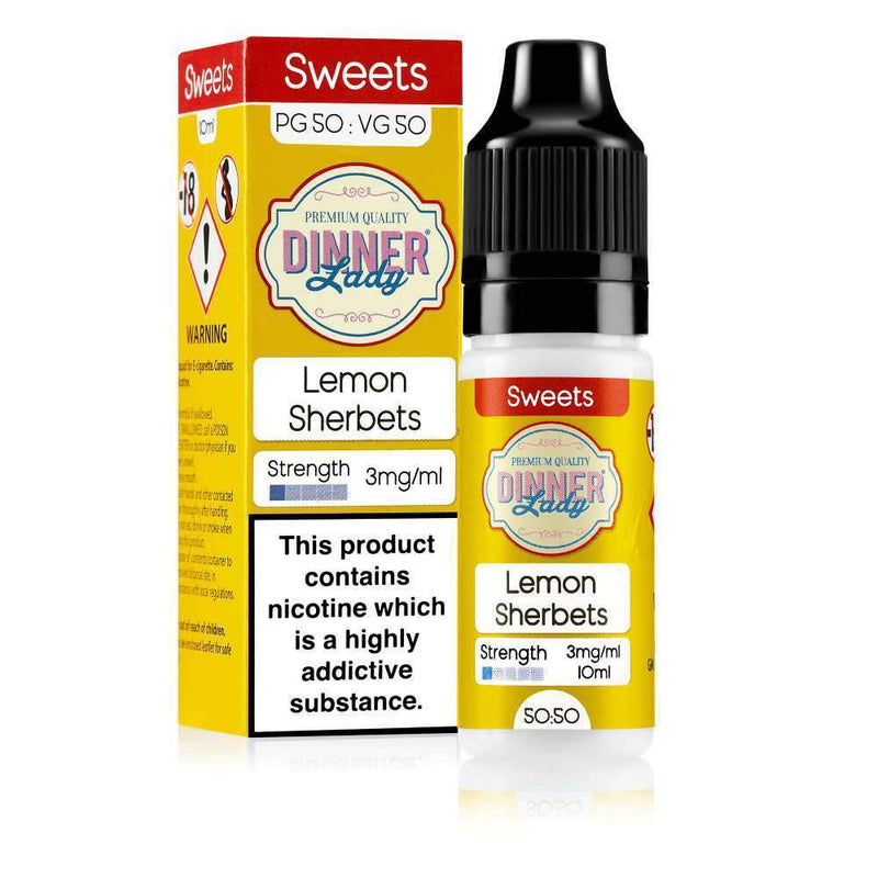lemon sherbet vape juice Dinner Lady 10ml E-Liquid