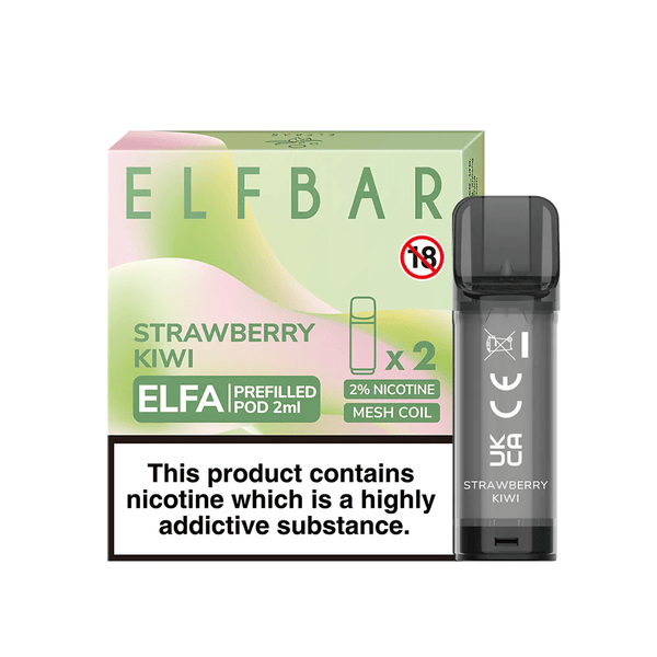 ELFA Prefilled Pod - Strawberry Kiwi 2ml – The Vape Life